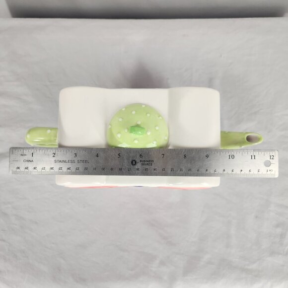 Ellen Krans Butterfly Teapot Coynes & Co 2003 Pink Purple Green Collectable - Picture 10 of 12